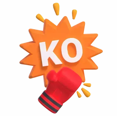KO Sticker 3D Graphic