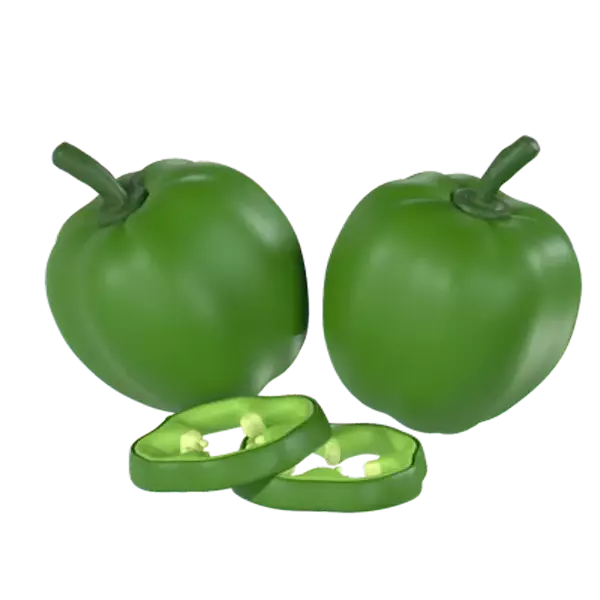 Green Pepper 3D Graphic