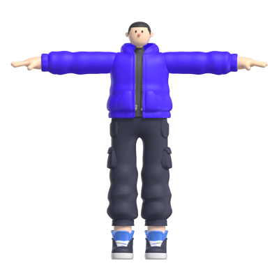 Man With Virtual Reality Glasses 3D Character 3D Graphic