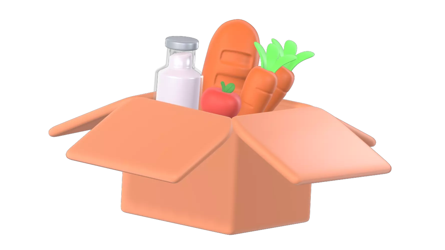 Food Donation 3D Graphic