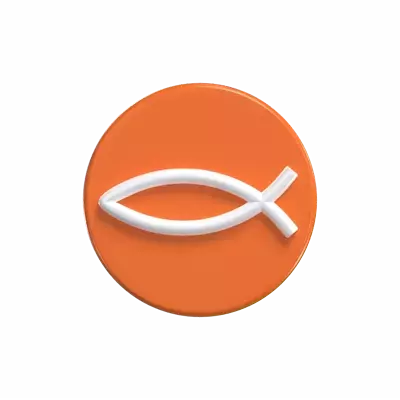 Fish Symbol 3D Graphic