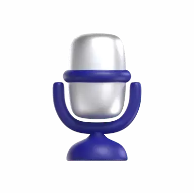 Voice 3D Icon Model For UI 3D Graphic