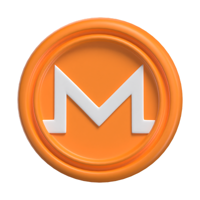 3D Monero Coin Model  In Cryptocurrency 3D Graphic
