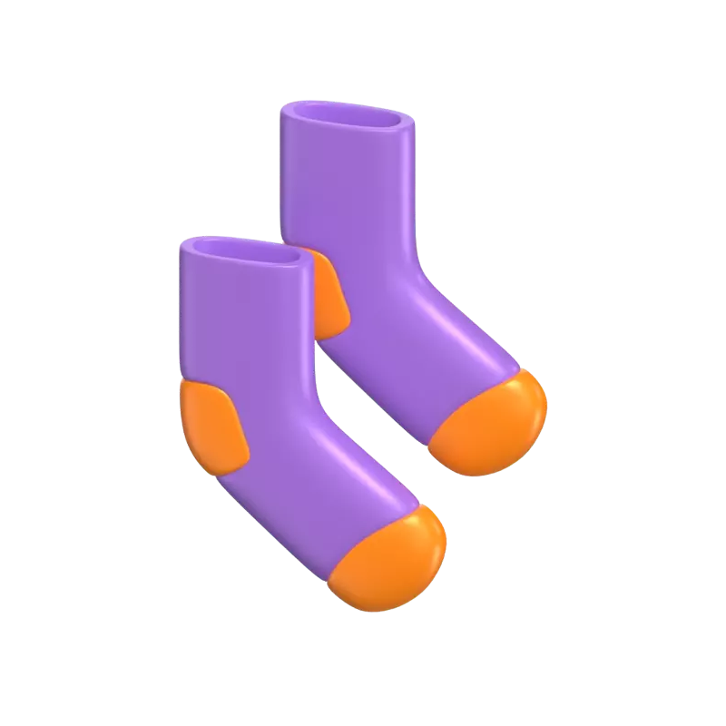 A Pair Of Socks 3D Icon Model 3D Graphic