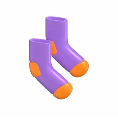 A Pair Of Socks 3D Icon Model 3D Graphic