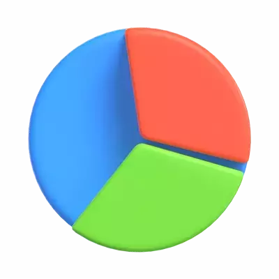Abstract Pie Chart 3D Graphic