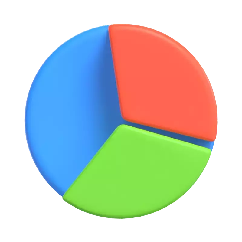 Abstraktes Kreisdiagramm 3D Graphic