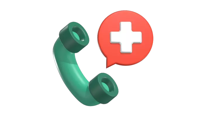 Medical Call Center 3D Illustration