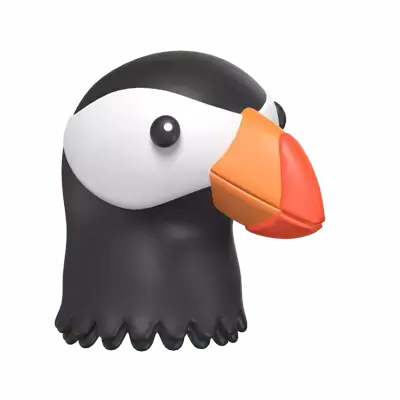 Pájaro frailecillo 3D Graphic