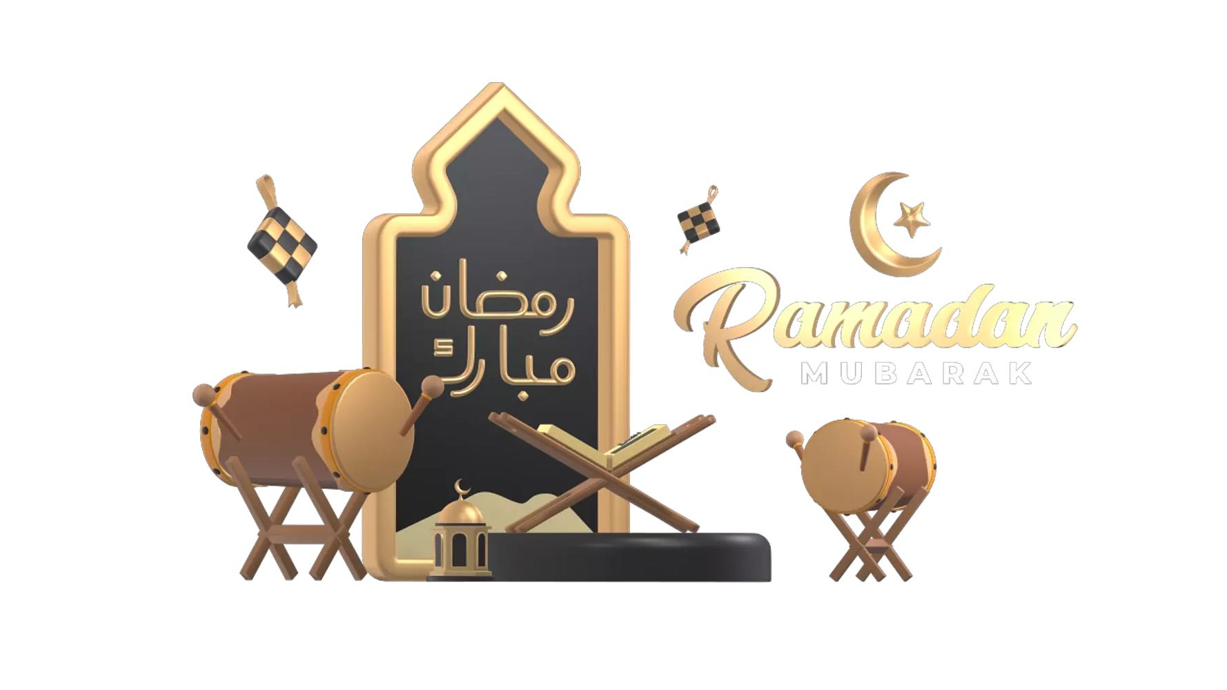 Quran on Podium for Ramadan 3d scene--e4f4b7a0-cfa8-4564-942b-2874ec3bbe57