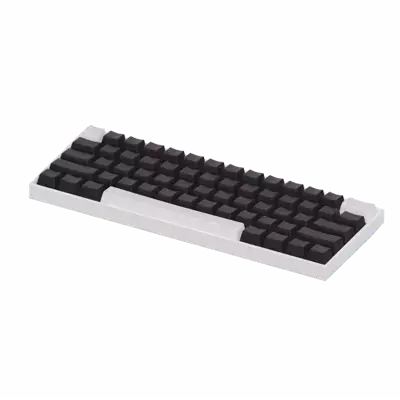 3D Mechanische Tastatur Wireless mit 60 Tasten