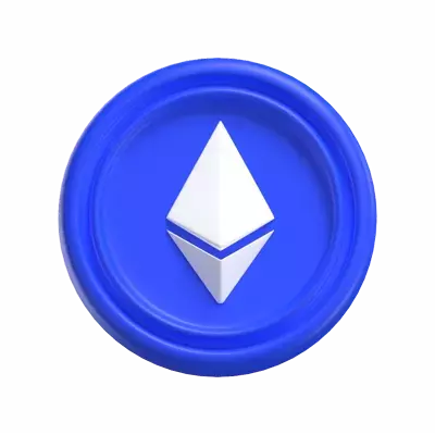 3D Ethereum Coin Model Crypto Innovation 3D Graphic