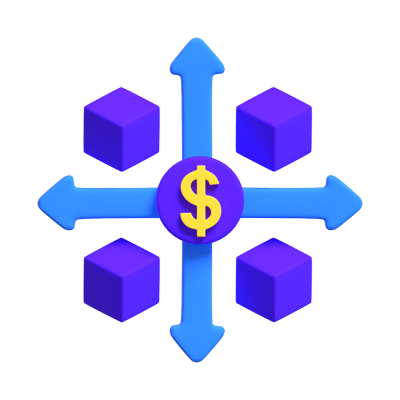 3D Market Positioning With Dollar Symbol 3D Graphic
