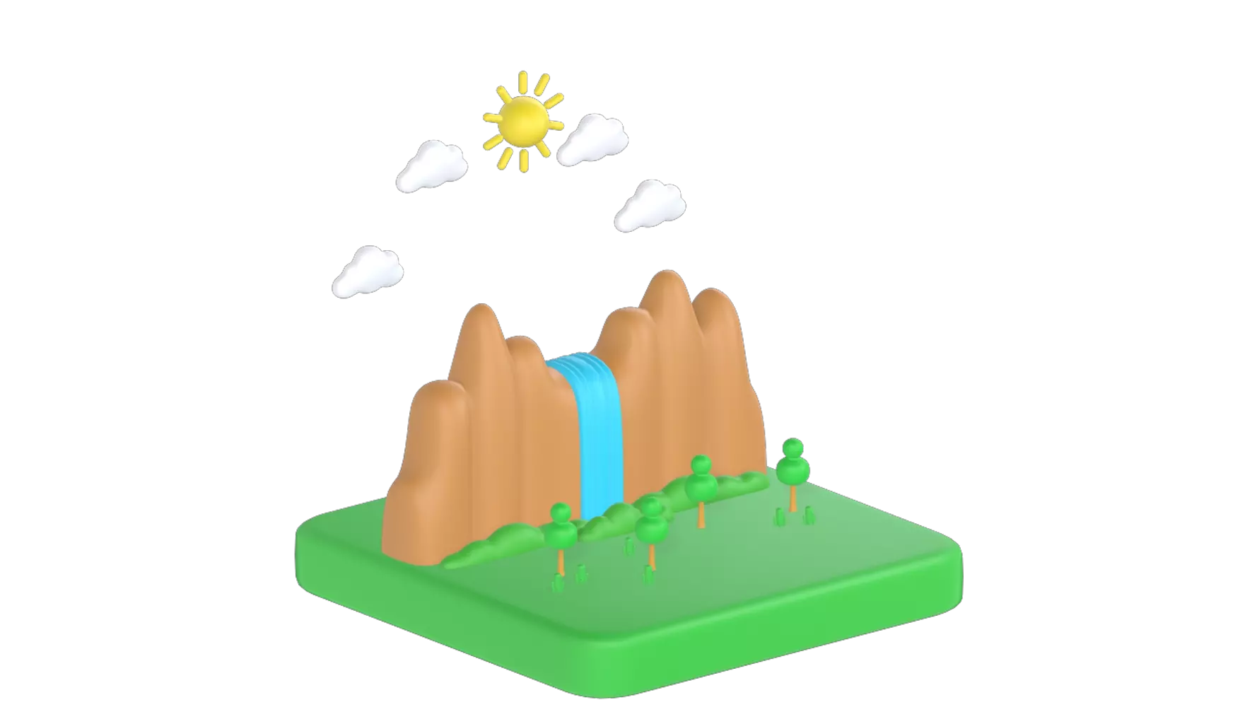 Waterfall 3D Graphic