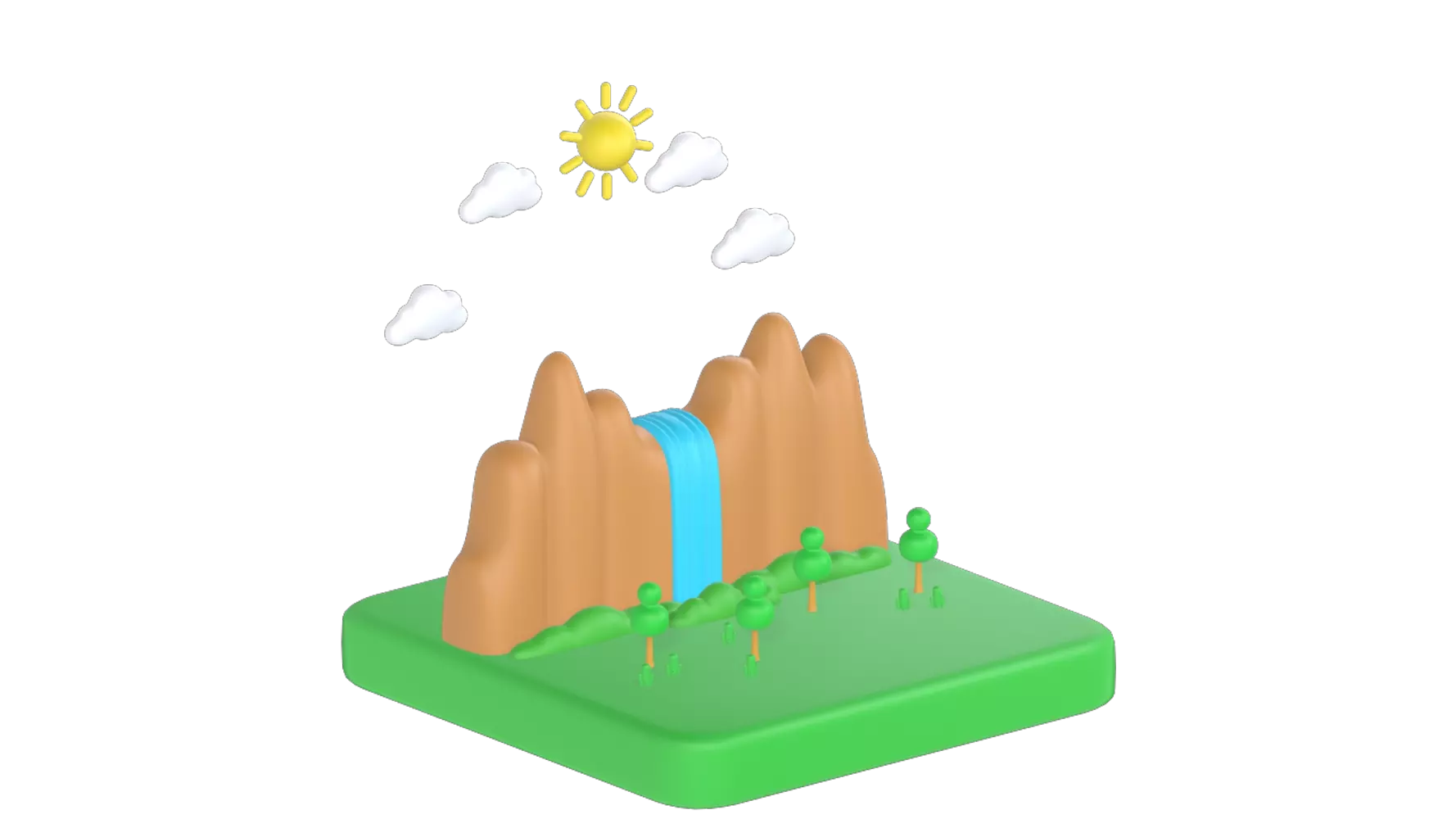 wasserfall 3D Graphic