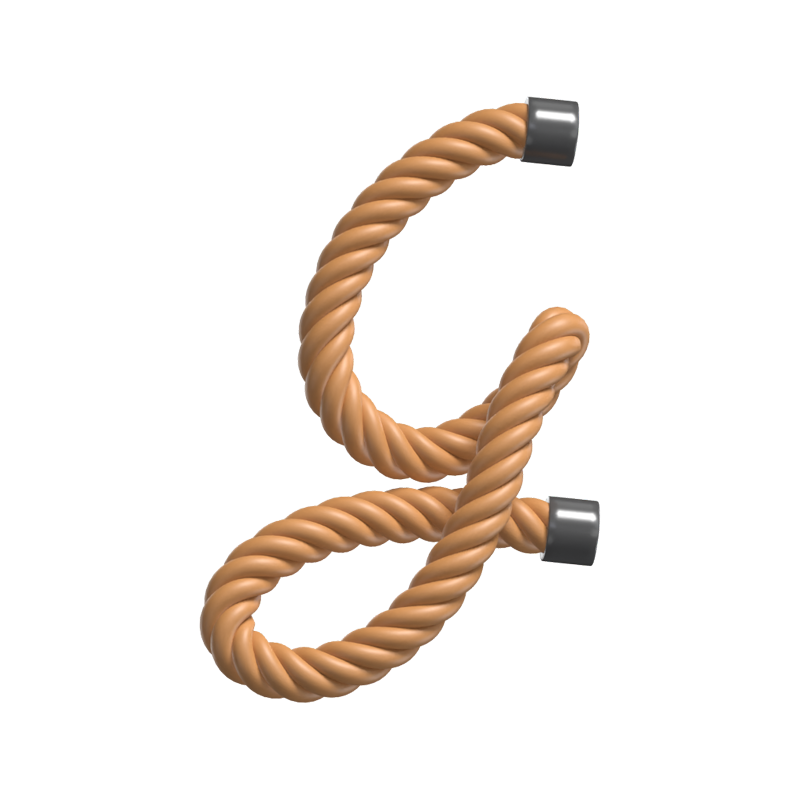 G  Letter 3D Shape Rope Text