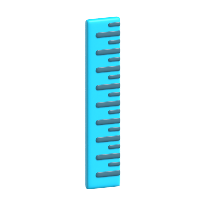Ruler 3D Icon Model For Science 3D Graphic