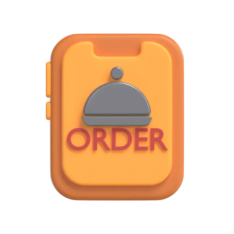 Online Food Order 3D Graphic