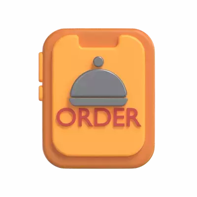 Online Food Order 3D Graphic