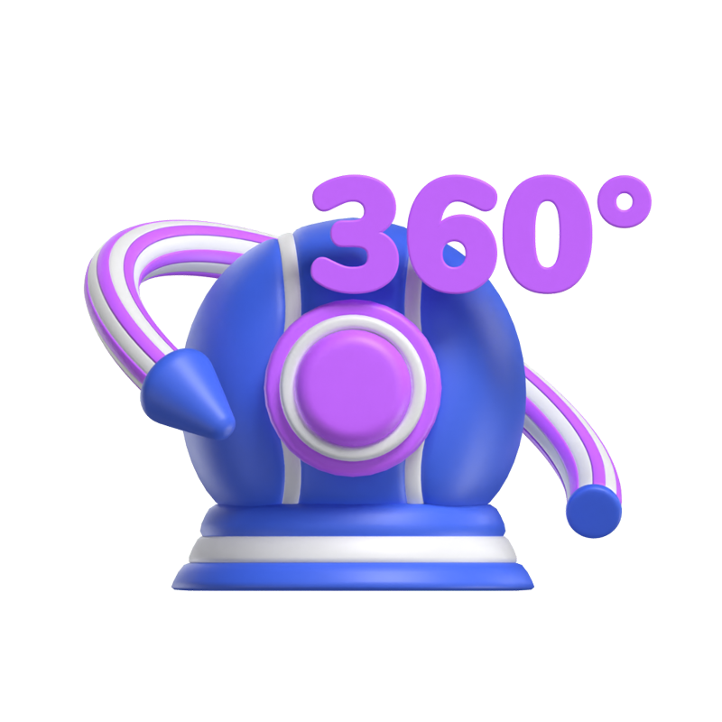 360 Kamera 3D Icon Modell