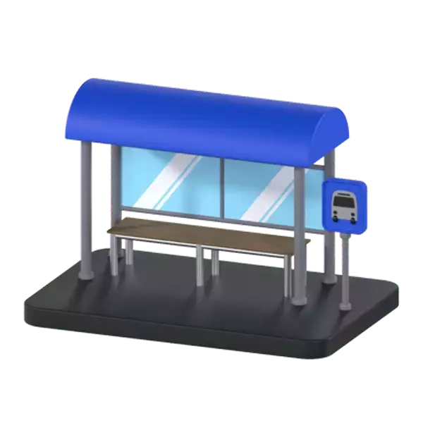 Bus Stop 3D Graphic