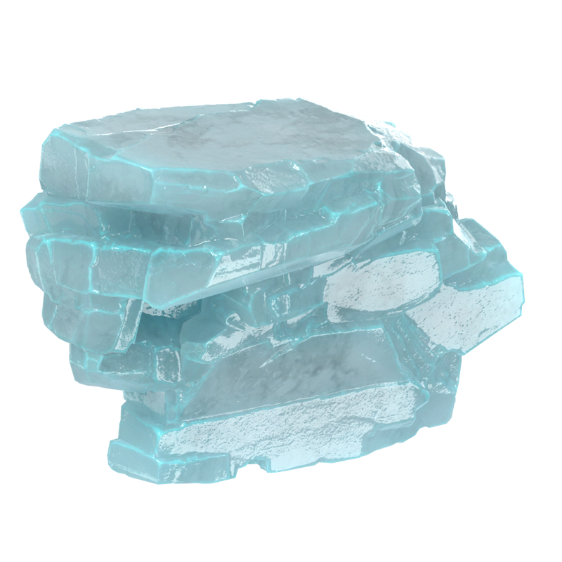 Ice Rock 3D Modell für Gletscher Umwelt 3D Graphic