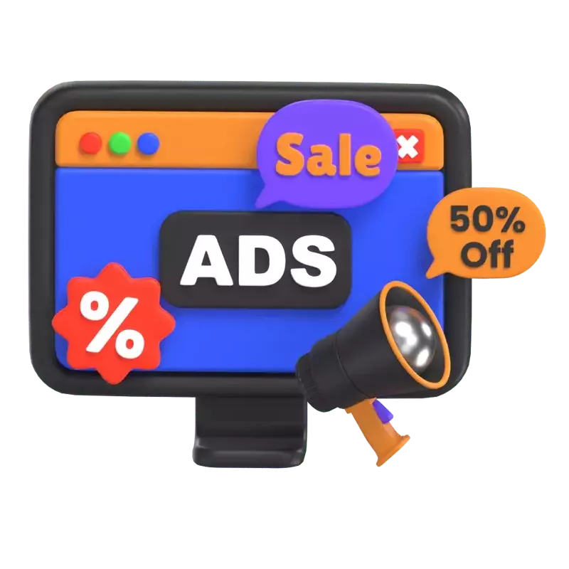 Promoção de desconto 3D Graphic