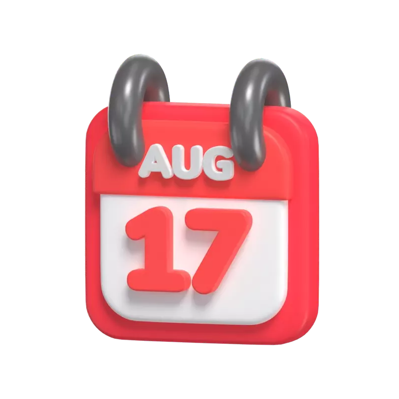 3D Indonesien Independence Day Kalender 3D Graphic