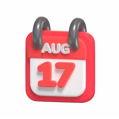 3D Indonesien Independence Day Kalender 3D Graphic