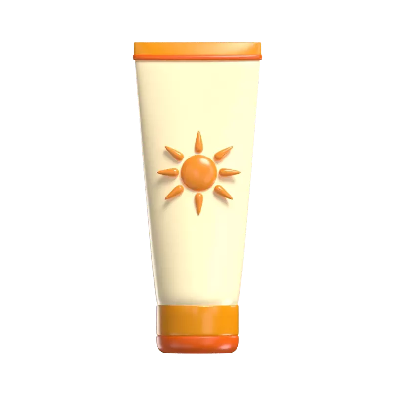 3D Sunscreen Bottle Model Protección solar 3D Graphic