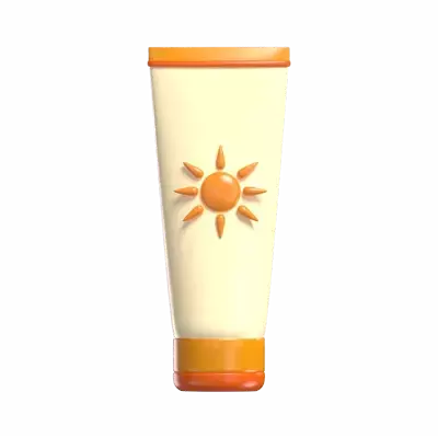 3D Sunscreen Bottle Model Sun Protection 3D Graphic
