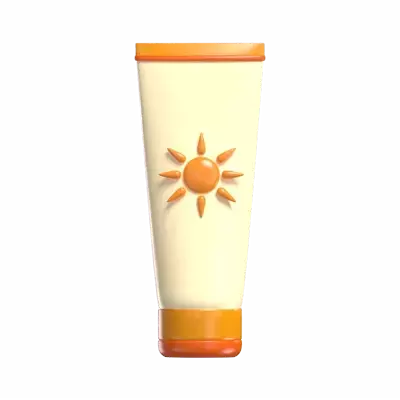 3D Sunscreen Bottle Model Protección solar 3D Graphic