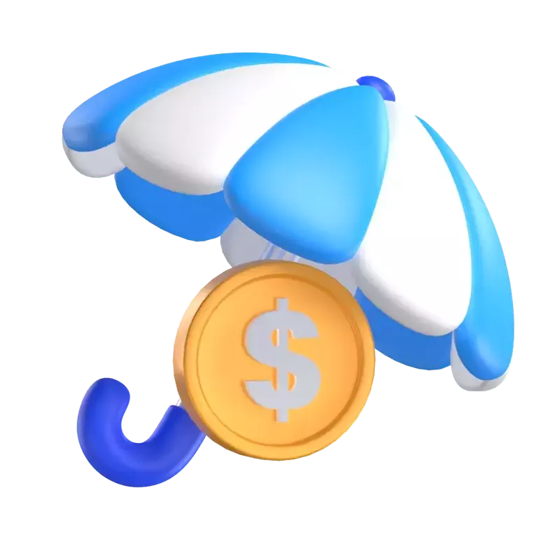 Money Insurance 3D Illustration