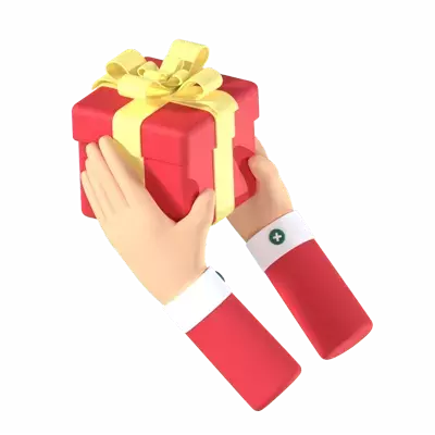Holding Gift Box 3D Graphic