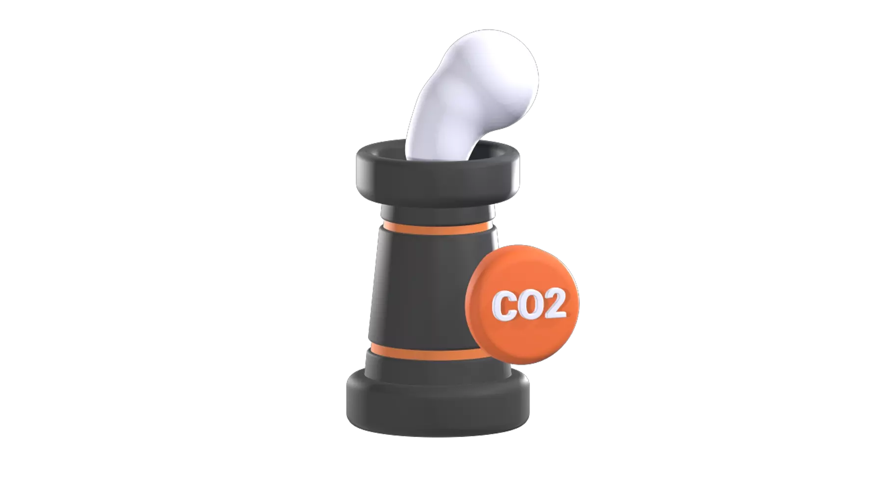 Carbon Dioxide Emission 3D Graphic