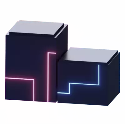 Two Square Podium 3d model--484ccc83-5935-44f3-99d0-07c2ae56f559