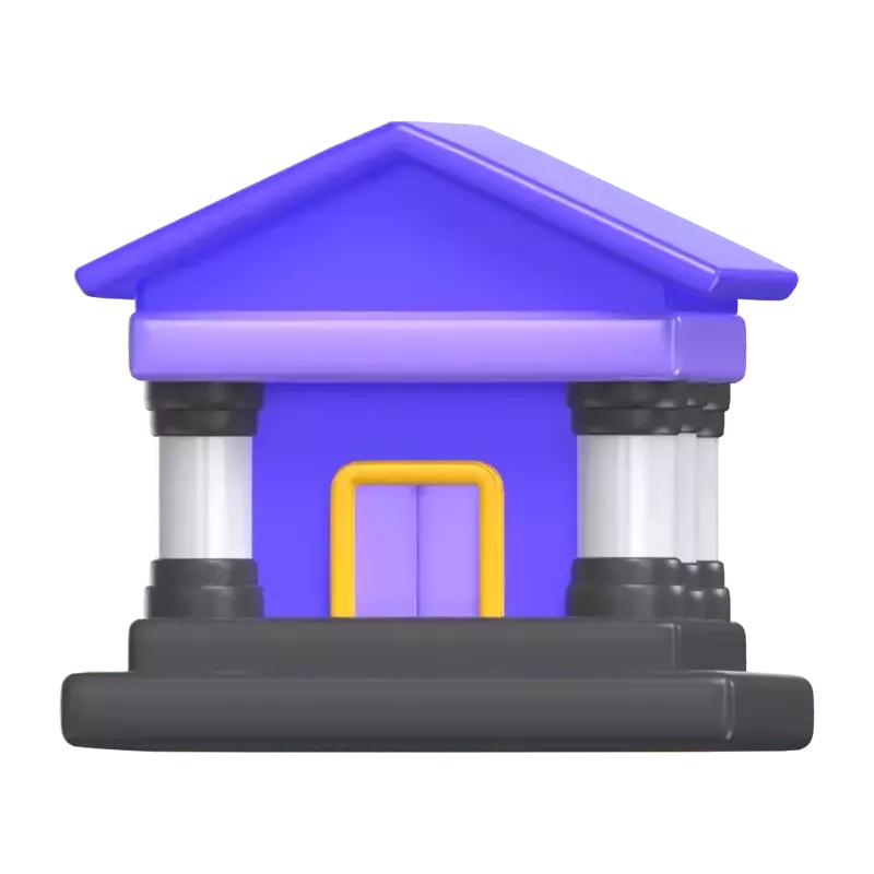 Bank Building 3D Graphic