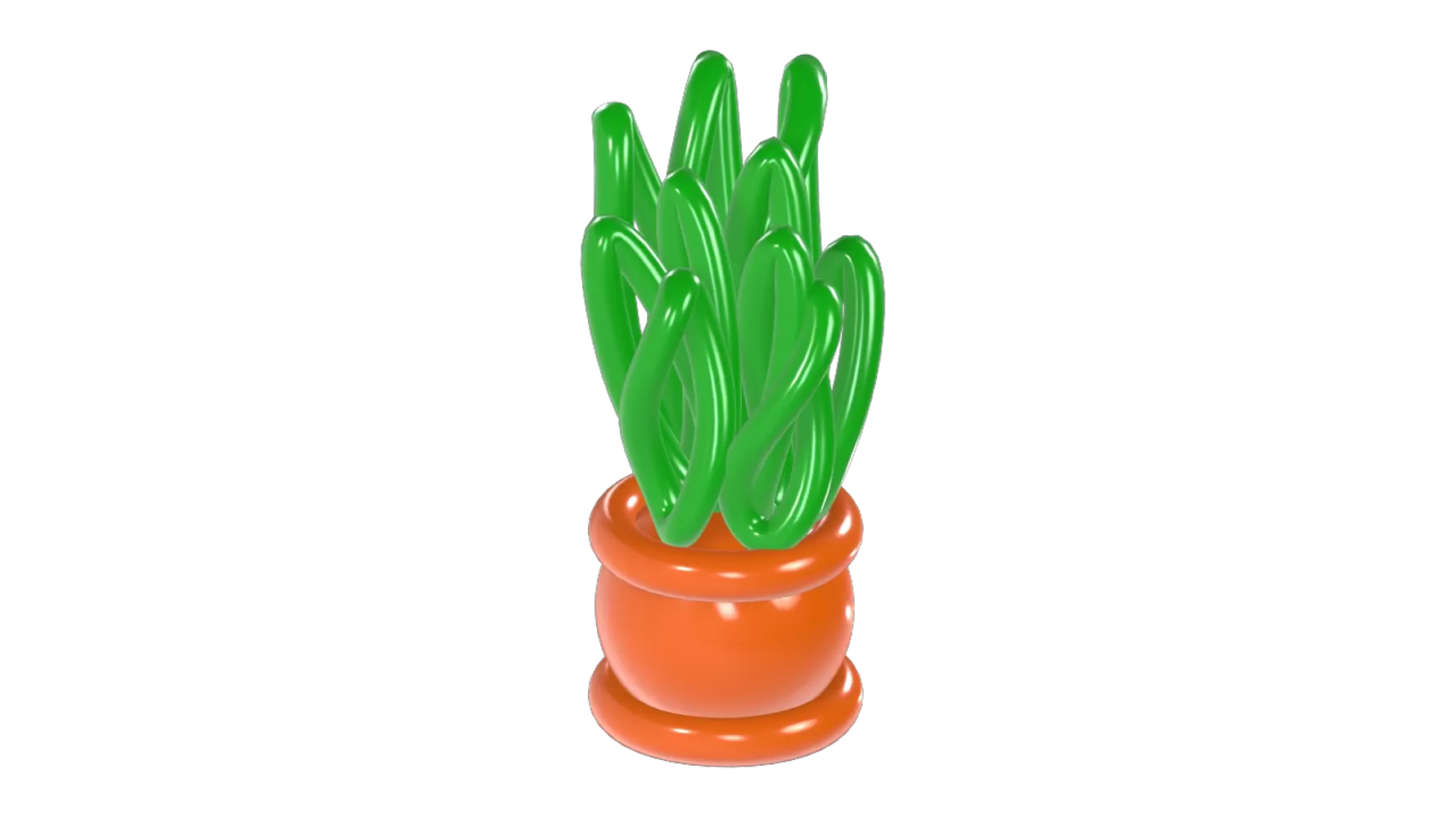 Snake Plant Balloon 3D Graphic