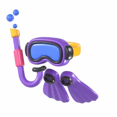 Diving Equipment 3D Graphic