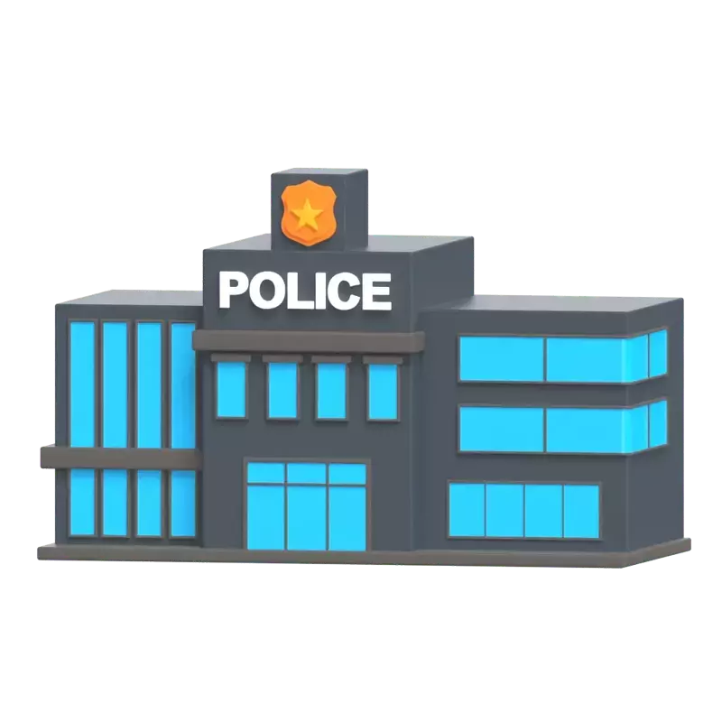 Comisaría de policía 3D Graphic