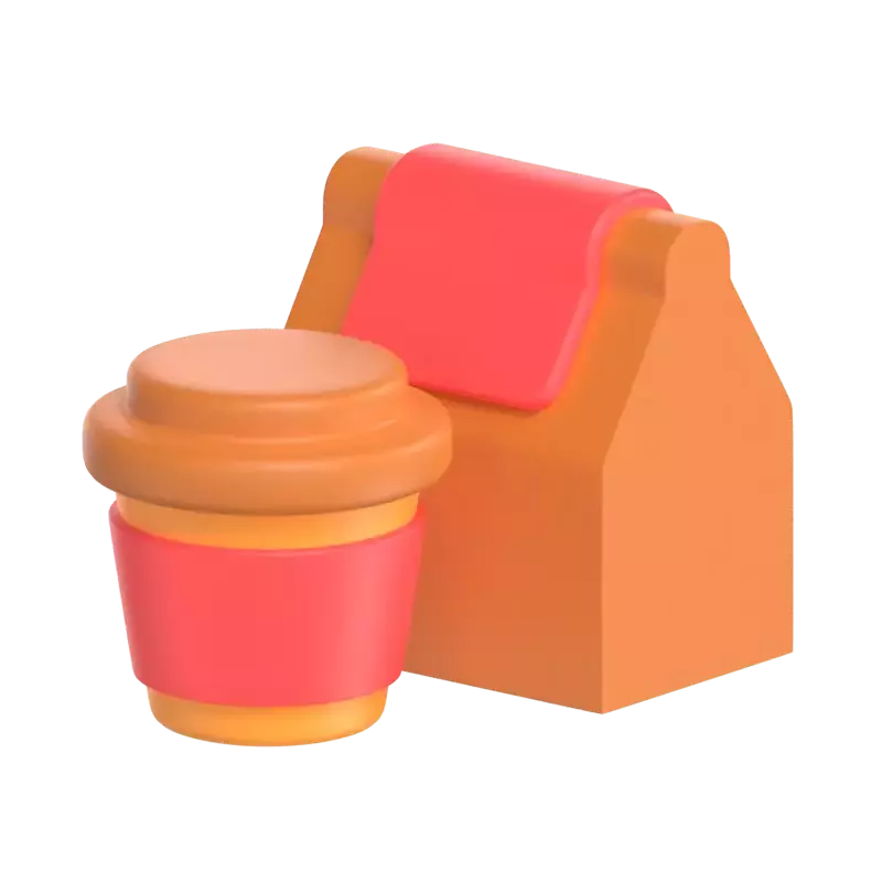 Coffee Takeaway 3D Graphic