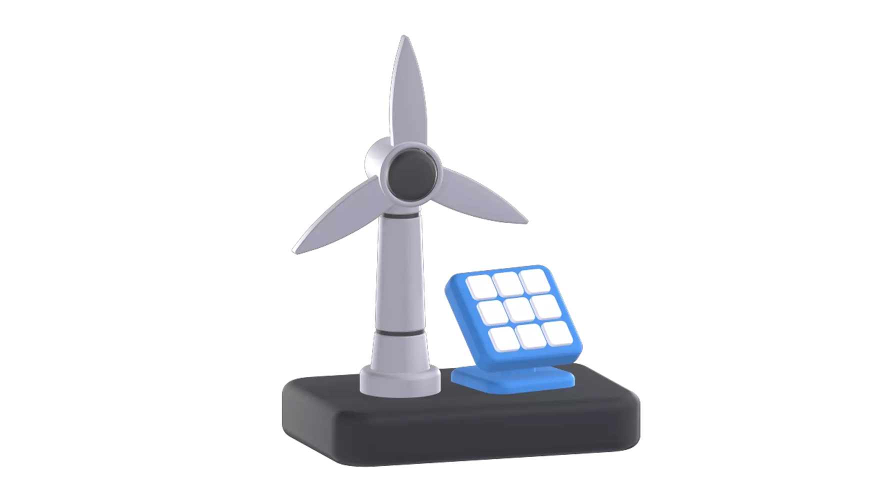 Renewable Energy Source 3D Graphic