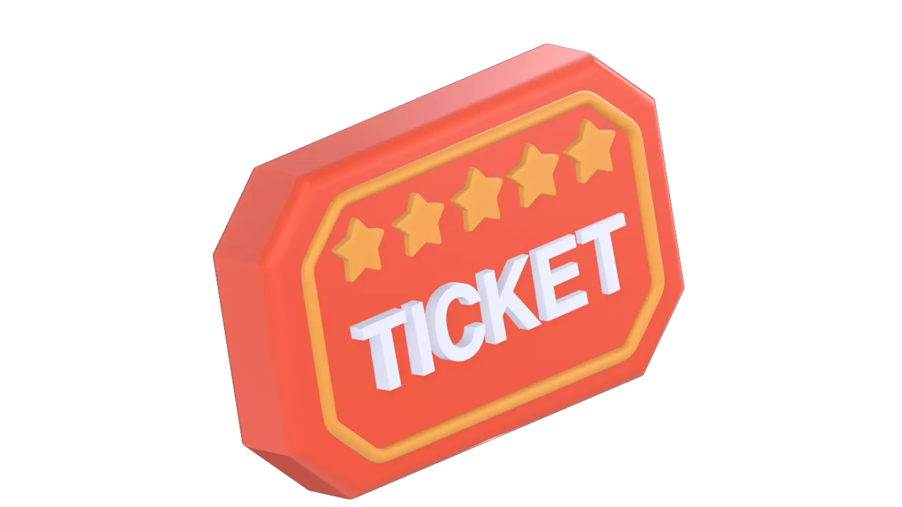 Ticket 3D Graphic