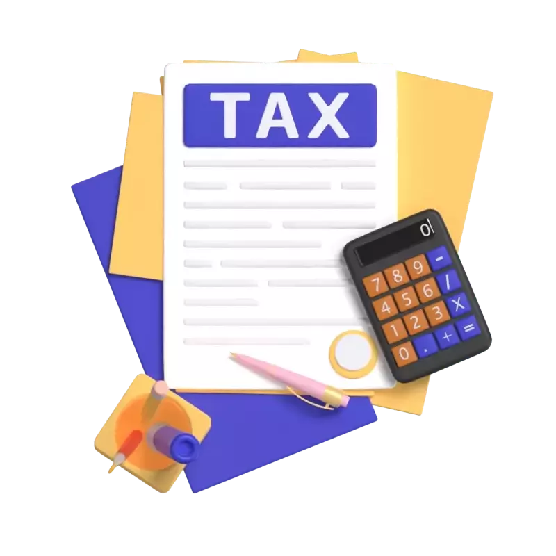 Tax Planning 3D Illustration
