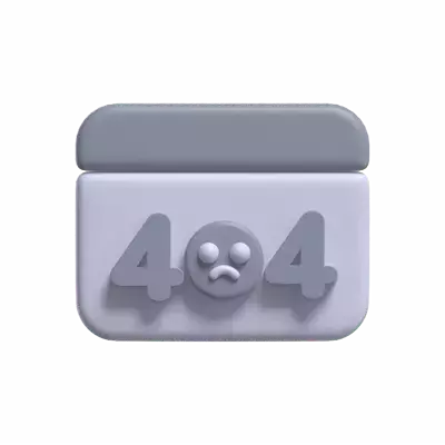 404 3D Icon Model For UI 3D Graphic