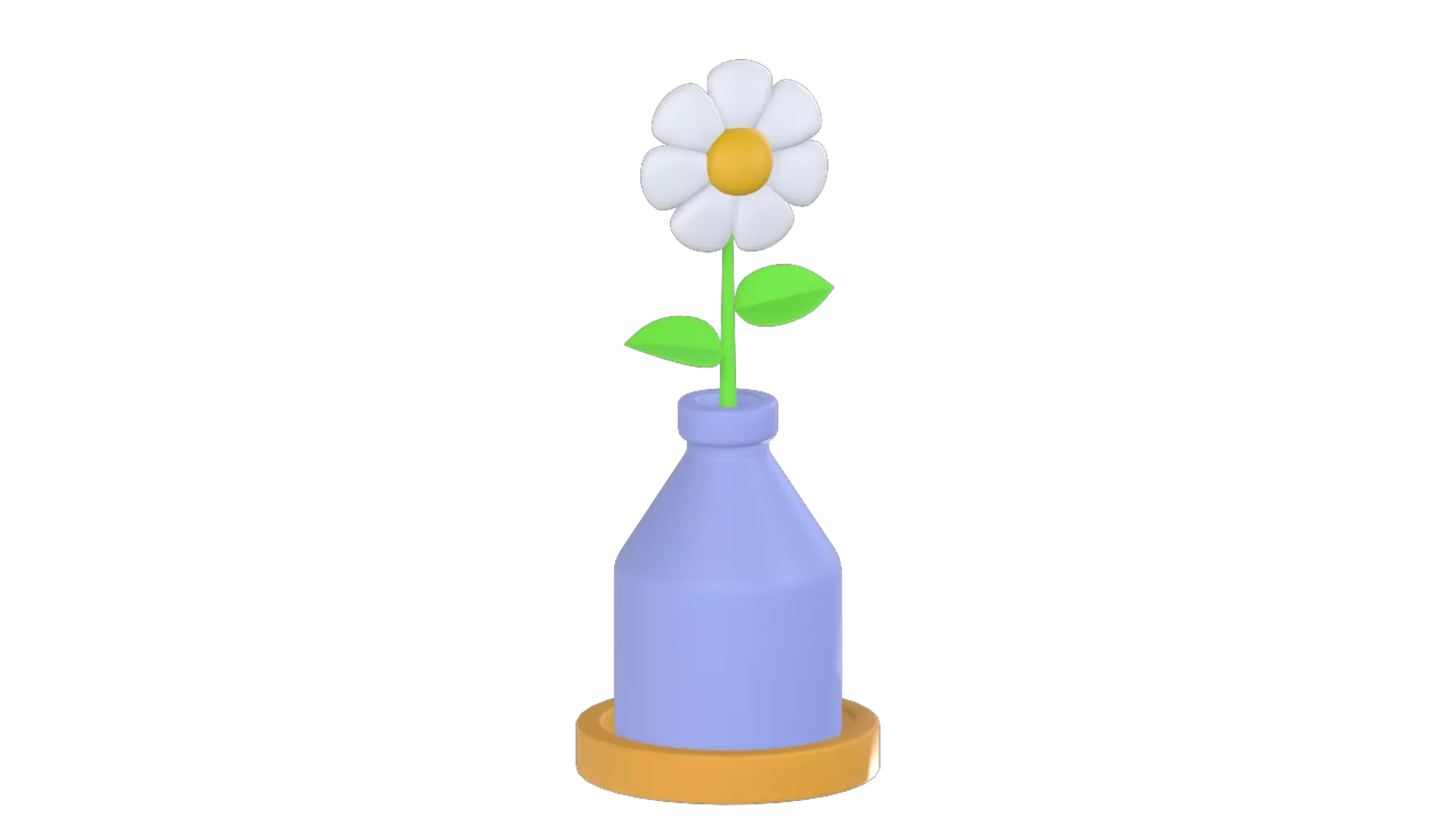 Daisy In Bottle 3D Graphic