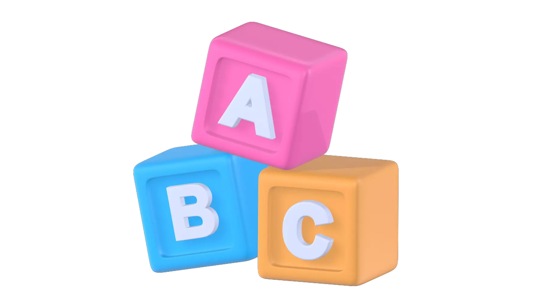 Alphabet Block Baby 3D Graphic