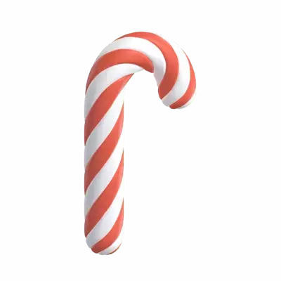 Candy Cane 3D Graphic