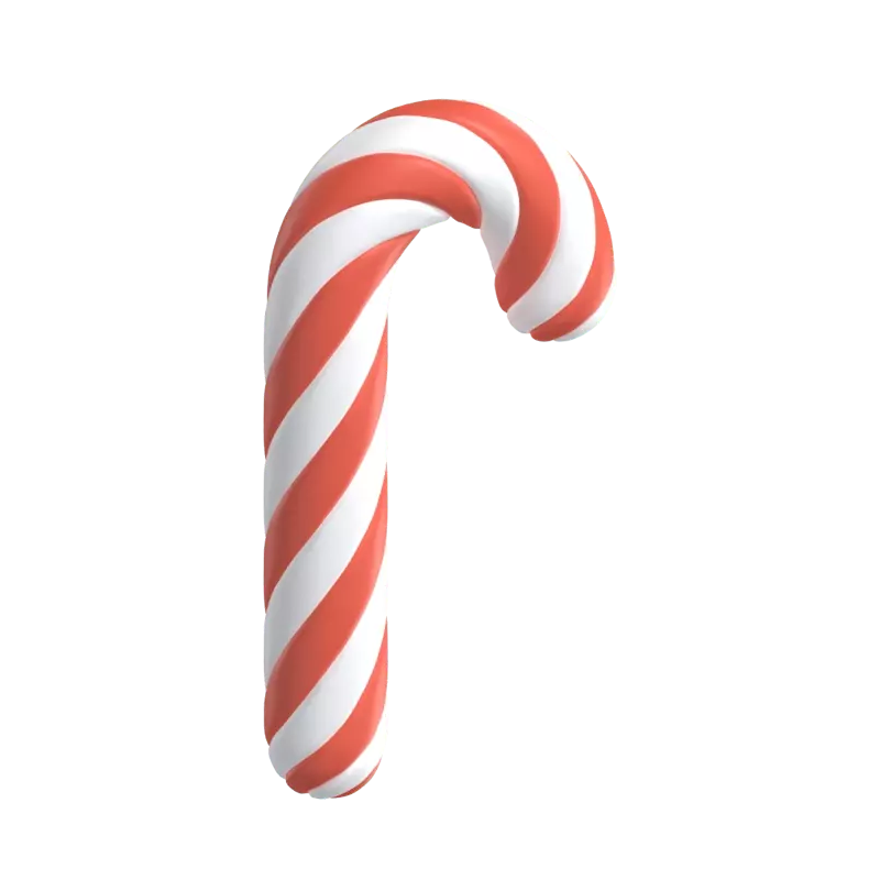 Candy Cane 3D Graphic