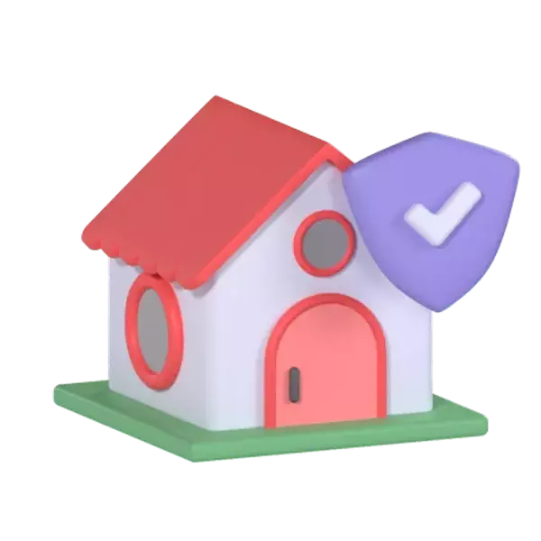 Home Insurance 3D Graphic